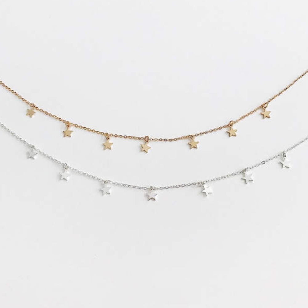 Gold or Silver Multi Star Choker
